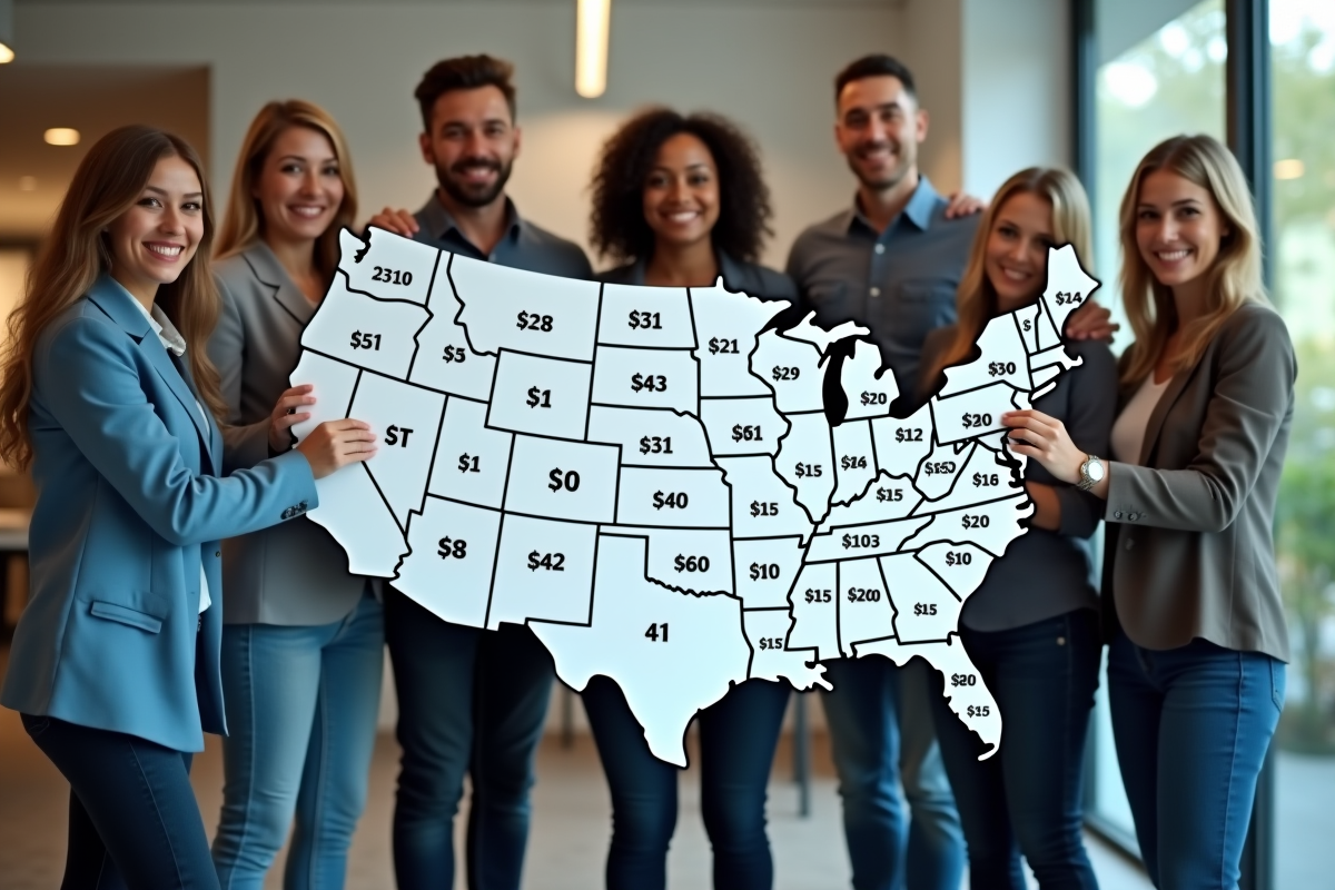 Salaire minimum aux USA en 2024: montant et variations par État